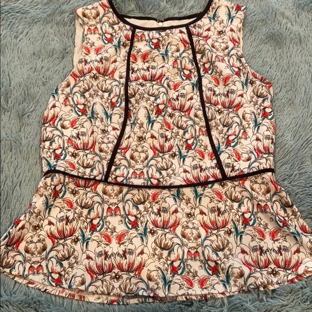 Banana Republic Printed Peplum Top - 12P